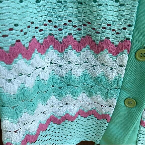Vintage Turquoise Button Vest Top Handmade - Picture 3 of 9